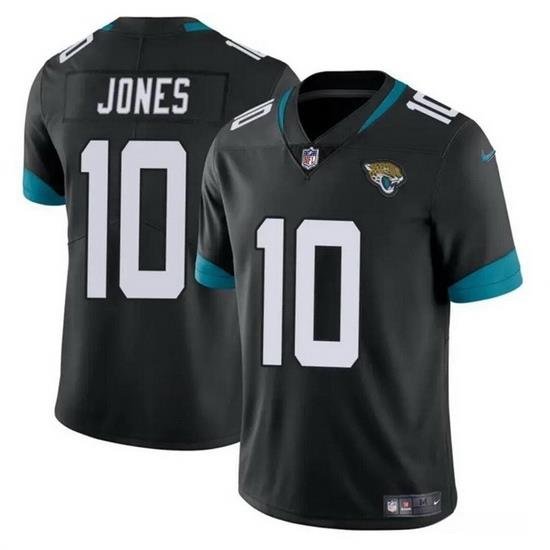 Men Jacksonville Jaguars 10 Mac Jones Black Vapor Untouchable Limited Stitched Jersey