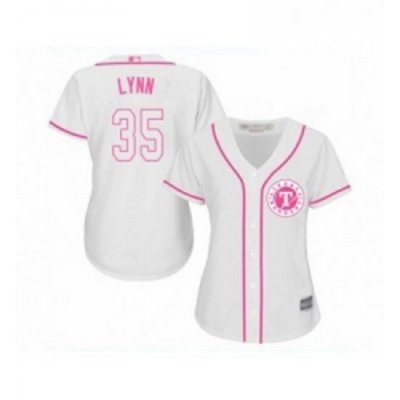 Womens Texas Rangers 35 Lance Lynn Replica White Fashion Cool Base Baseball Jersey