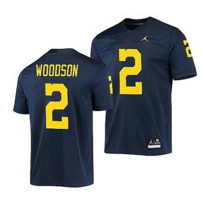 Michigan Wolverines Charles Woodson Navy Game Men'S Jersey