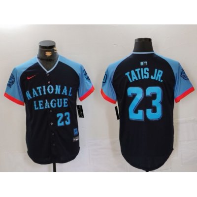 Men National League 23 Fernando Tatis Jr  Navy 2024 All Star Limited Stitched Baseball 2