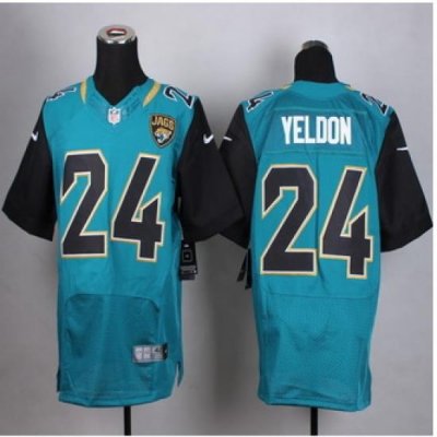 NeW Jacksonville Jaguars #24 T.J. Yeldon Teal Green Team Color Men Stitched NFL Elite Jersey