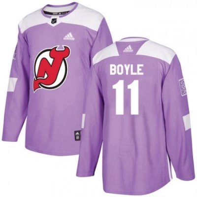 Youth Adidas New Jersey Devils 11 Brian Boyle Authentic Purple Fights Cancer Practice NHL Jersey