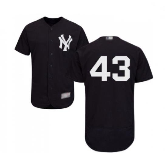 Mens New York Yankees 43 Gio Gonzalez Navy Blue Alternate Flex Base Authentic Collection Baseball Jersey