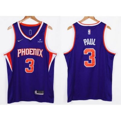 Men Phoenix Suns Chris Paul 3 Orange 2021 2022 Purple Edition Nike Stitched Jersey