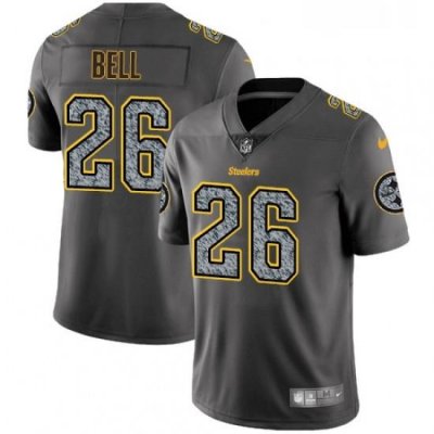 Youth Nike Pittsburgh Steelers 26 LeVeon Bell Gray Static Vapor Untouchable Limited NFL Jersey