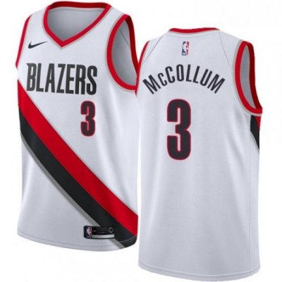 Womens Nike Portland Trail Blazers 3 CJ McCollum Swingman White Home NBA Jersey Association Edition