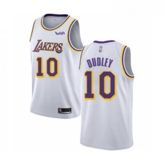 Youth Los Angeles Lakers 10 Jared Dudley Swingman White Basketball Jersey Association Edition