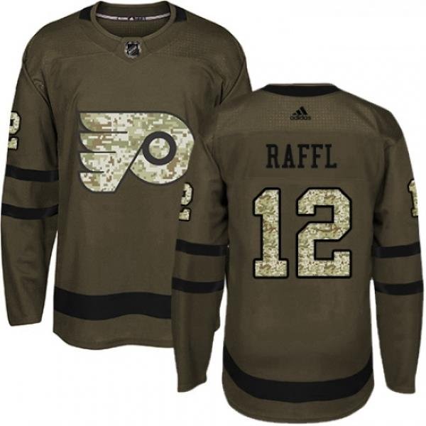 Youth Adidas Philadelphia Flyers 12 Michael Raffl Authentic Green Salute to Service NHL Jersey