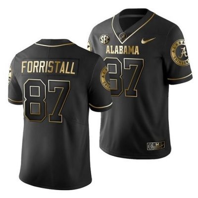 Alabama Crimson Tide Miller Forristall Black Golden Edition Men'S Jersey