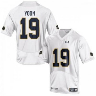 Men Under Armour 19 Limited White Justin Yoon Notre Dame Fighting Irish Alumni Football Jersey