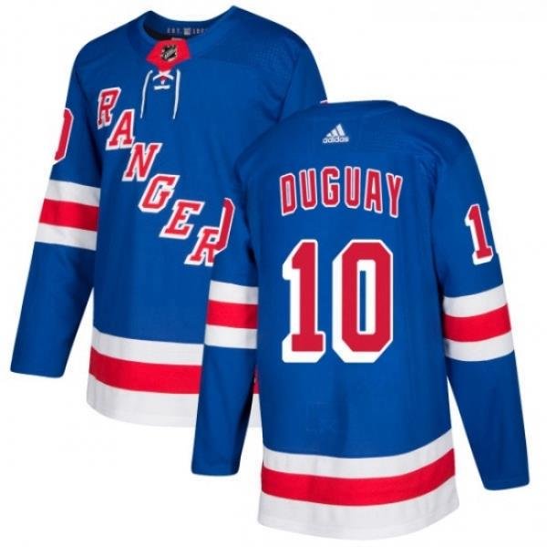 Youth Adidas New York Rangers 10 Ron Duguay Authentic Royal Blue Home NHL Jersey