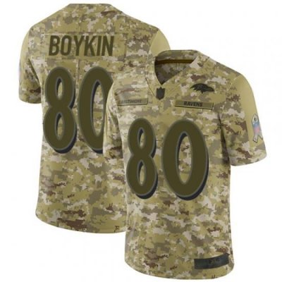 Ravens 80 Miles Boykin Camo Men Stitched Football Limited 2018 Salute To Service Jersey