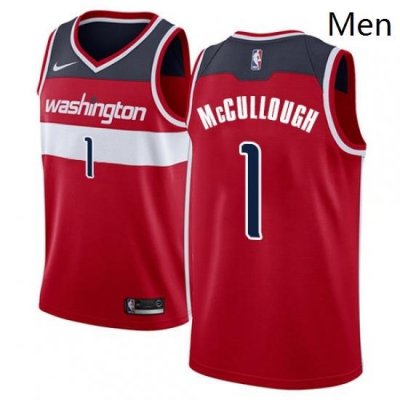 Mens Nike Washington Wizards 1 Chris McCullough Swingman Red Road NBA Jersey Icon Edition