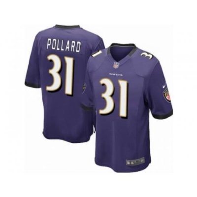 Nike Baltimore Ravens 31 Bernard Pollard Purple Game NFL Jersey