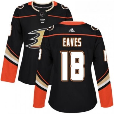 Womens Adidas Anaheim Ducks 18 Patrick Eaves Premier Black Home NHL Jersey