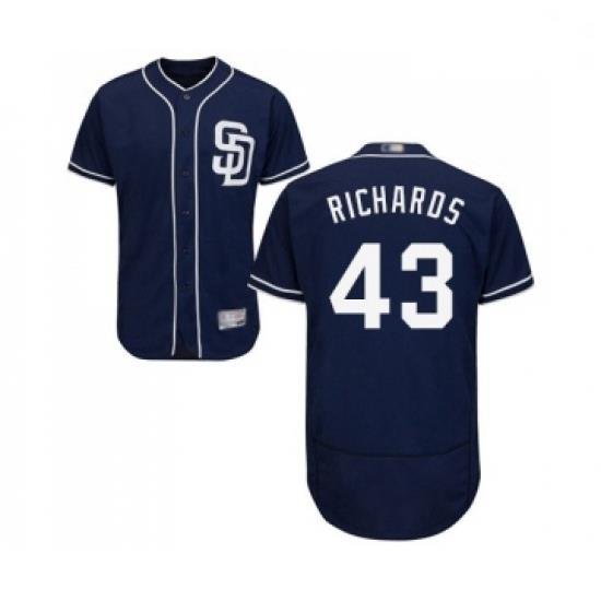 Mens San Diego Padres 43 Garrett Richards Navy Blue Alternate Flex Base Authentic Collection MLB Jersey