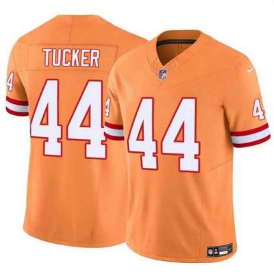 Men Tampa Bay Buccaneers 44 Sean Tucker Orange F U S E Throwback Limited Stitched Jersey