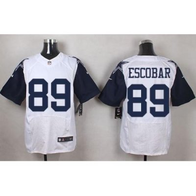 Nike Cowboys #89 Gavin Escobar White Mens Stitched NFL Elite Rush Jerseys