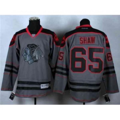 nhl jerseys chicago blackhawks #65 shaw grey