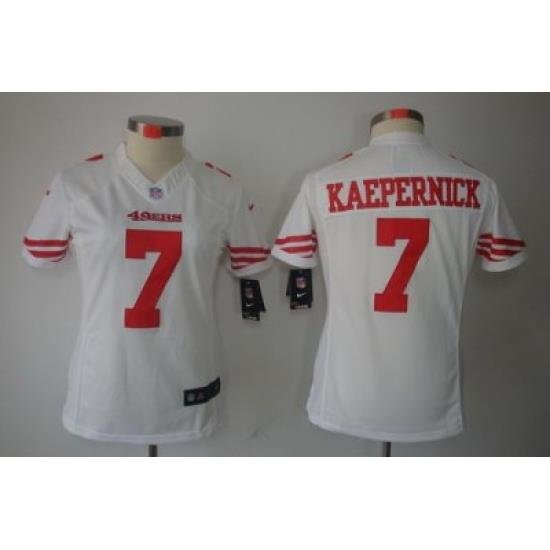 Women Nike San Francisco 49ers 7 Colin Kaepernick White Color LIMITED NFL Jerseys