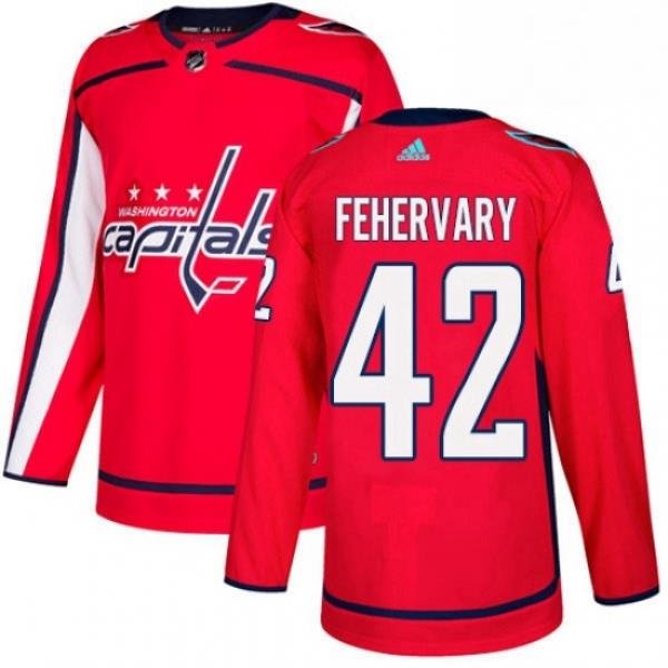 Youth Adidas Washington Capitals 42 Martin Fehervary Premier Red Home NHL Jersey