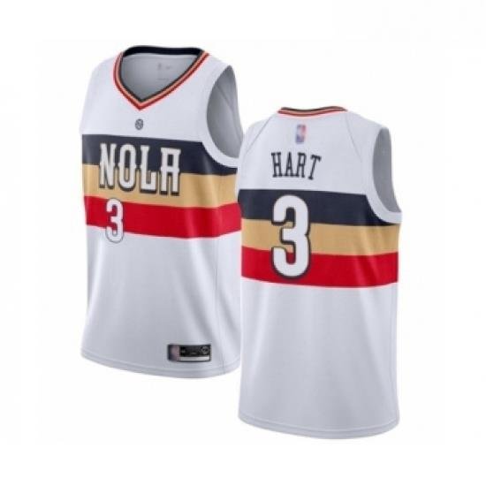 Youth New Orleans Pelicans 3 Josh Hart White Swingman Jersey Earned Edition