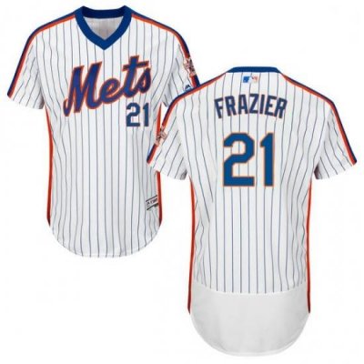 Mens Majestic New York Mets 21 Todd Frazier White Alternate Flex Base Authentic Collection MLB Jersey