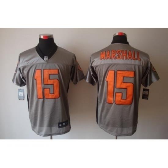 Nike Chicago Bears 15 Brandon Marshall Grey Elite Shadow NFL Jersey