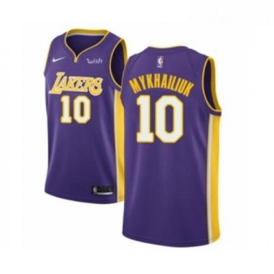 Youth Los Angeles Lakers 10 Sviatoslav Mykhailiuk Swingman Purple Basketball Jersey Statement Edition