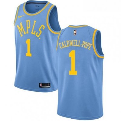 Youth Nike Los Angeles Lakers 1 Kentavious Caldwell Pope Swingman Blue Hardwood Classics NBA Jersey