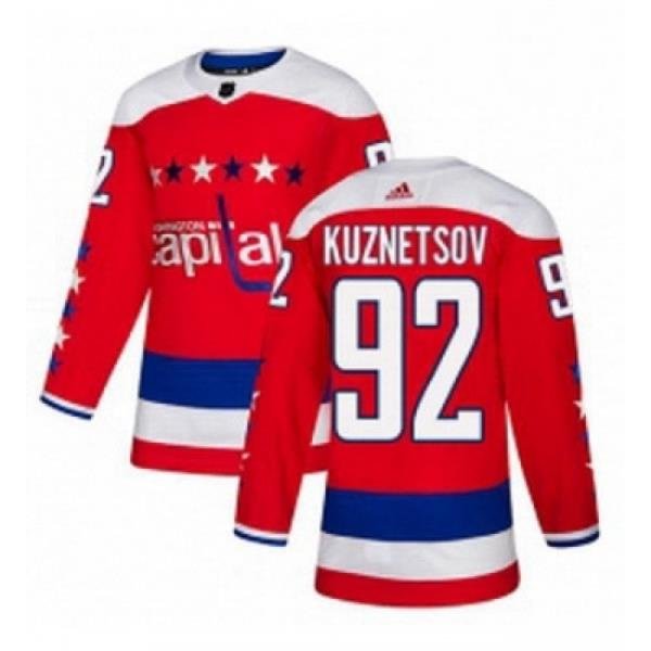 Youth Adidas Washington Capitals 92 Evgeny Kuznetsov Authentic Red Alternate NHL Jersey