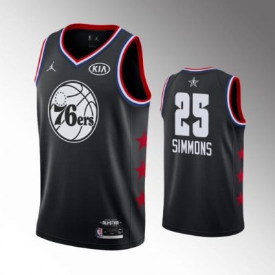 Men's Philadelphia 76ers Ben Simmons Jordan Brand Black 2019 NBA All-Star Game Finished Swingman Jersey