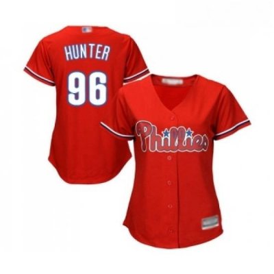 Womens Philadelphia Phillies 96 Tommy Hunter Replica Red Alternate Cool Base Baseball Jersey