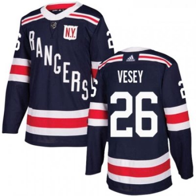 Youth Adidas New York Rangers 26 Jimmy Vesey Authentic Navy Blue 2018 Winter Classic NHL Jersey