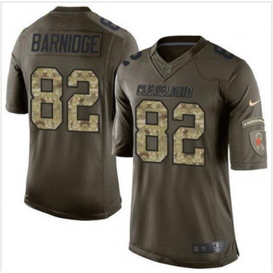 Nike Cleveland Browns #82 Gary Barnidge Green Men 27s Stitched NFL Limited Salute to Service Jersey