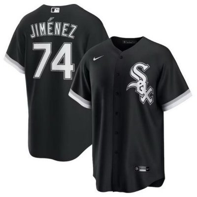 Men Chicago White Sox 74 Eloy Jimenez Black 2024 Alternate Stitched Baseball Jersey