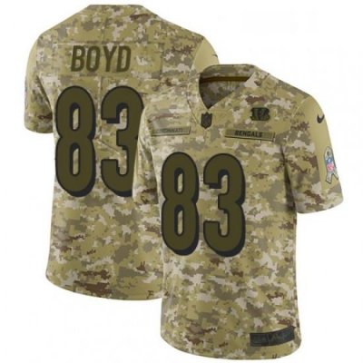 Mens Nike Cincinnati Bengals 83 Tyler Boyd Limited Camo 2018 Salute to Service NFL Jersey