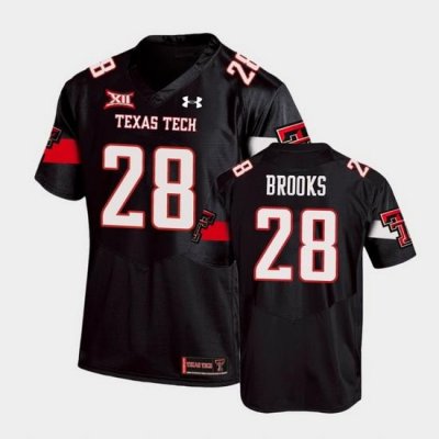 Men Texas Tech Red Raiders Tahj Brooks Replica Black Football Team Jersey