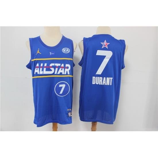 nets 7 KevinDurant 2021 All Star Game Blue Swingman Jersey