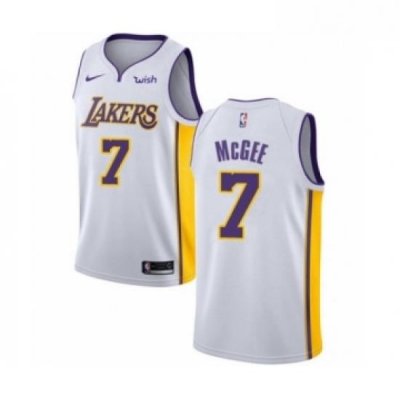 Womens Los Angeles Lakers 1 JaVale McGee Authentic White Basketball Jersey Association Edition