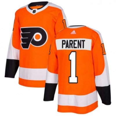 Youth Adidas Philadelphia Flyers 1 Bernie Parent Premier Orange Home NHL Jersey