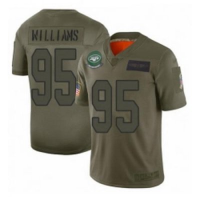 Youth New York Jets 95 Quinnen Williams Limited Camo 2019 Salute to Service Football Jersey