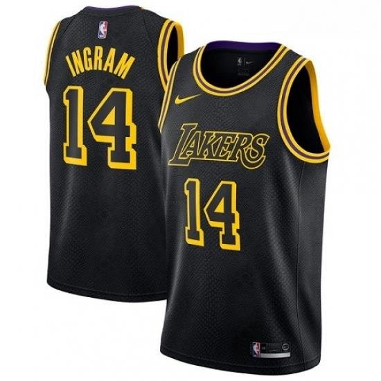 Youth Nike Los Angeles Lakers 14 Brandon Ingram Swingman Black NBA Jersey City Edition