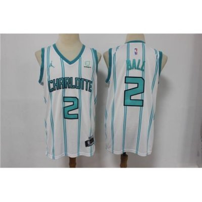 Men Charlotte Hornets 2 LaMelo Ball White 2021 Swingman Jersey