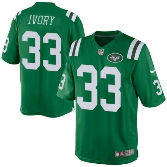 Nike Jets #33 Chris Ivory Green Mens Stitched NFL Elite Rush Jersey