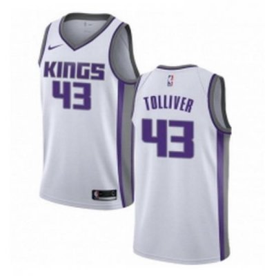 Youth Nike Sacramento Kings 43 Anthony Tolliver Swingman White NBA Jersey Association Edition