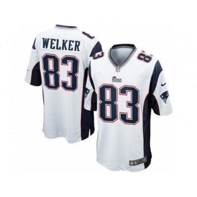 Nike NeW England Patriots 83 Wes Welker White Game NFL Jersey