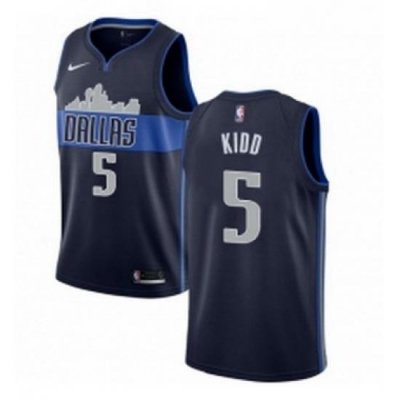 Youth Nike Dallas Mavericks 5 Jason Kidd Swingman Navy Blue NBA Jersey Statement Edition