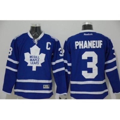 Toronto Maple Leafs #3 Dion Phaneuf Blue Stitched NHL Jersey