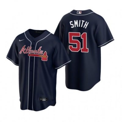 Mens Nike Atlanta Braves 51 Will Smith Navy Alternate Stitched Baseball Jersey